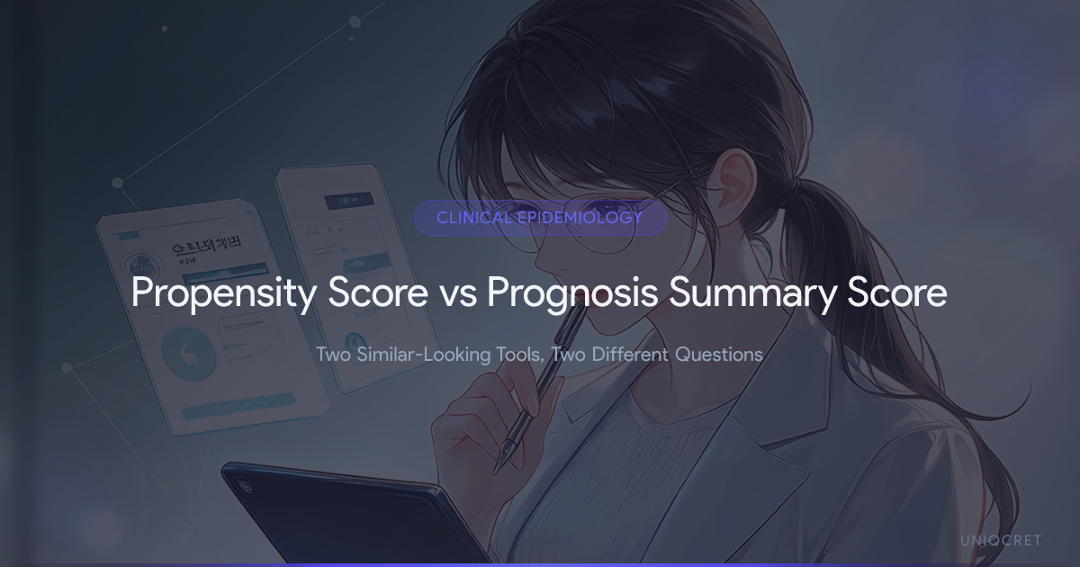 Propensity Score vs Prognosis Summary Score: สองคะแนนที่หน้าตาคล้ายกัน แต่ตอบคนละคำถาม & How to Matching